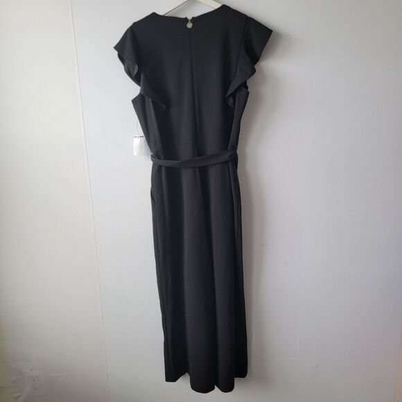 Tommy Hilfiger Surplice Neckline Jumpsuit womens size 16 Short ruffle sleeves - Picture 2 of 9